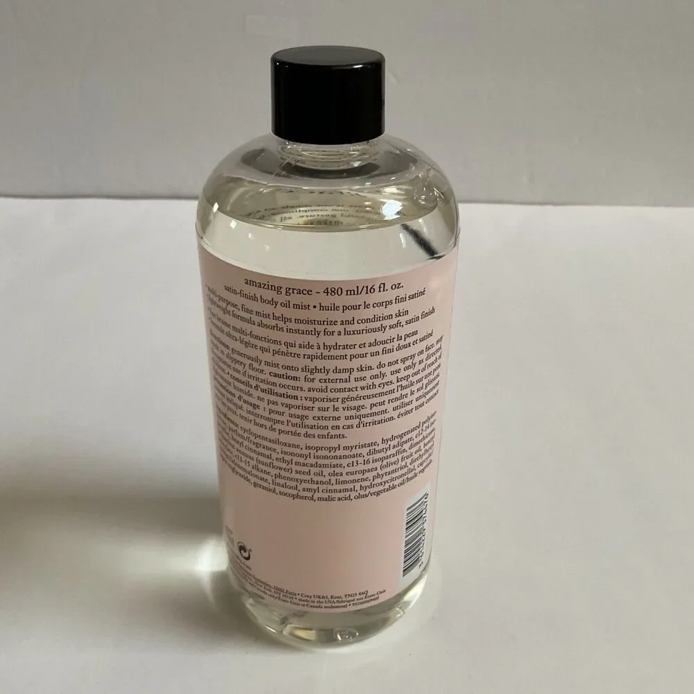 Philosophy Amazing Grace Satin-Finish Body Oil Mist 16 fl oz w/ Pump Sealed